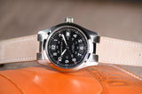 LEATHER STRAP WITH END LINKS FOR HAMILTON KHAKI FIELD (LX03-733)