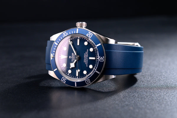 Discover the Ultimate Upgrade: Crafter Blue Curved End Rubber Strap for Tudor BB58