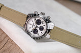 LEATHER STRAP WITH END LINKS FOR SEIKO SPEEDTIMER (LX03-813)