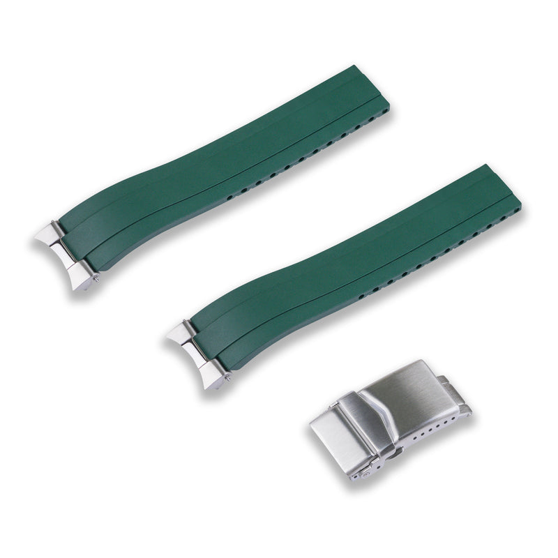 FKM RUBBER STRAP WITH END LINKS FOR HAMILTON KHAKI FIELD (MX03-733)