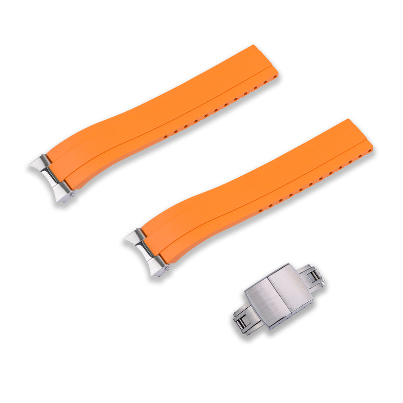 FKM RUBBER STRAP WITH END LINKS FOR HAMILTON KHAKI FIELD (MX03-733)